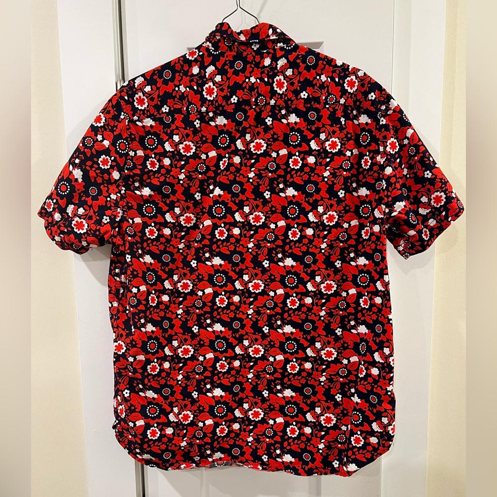 Floral Red and Black Men's Shirt